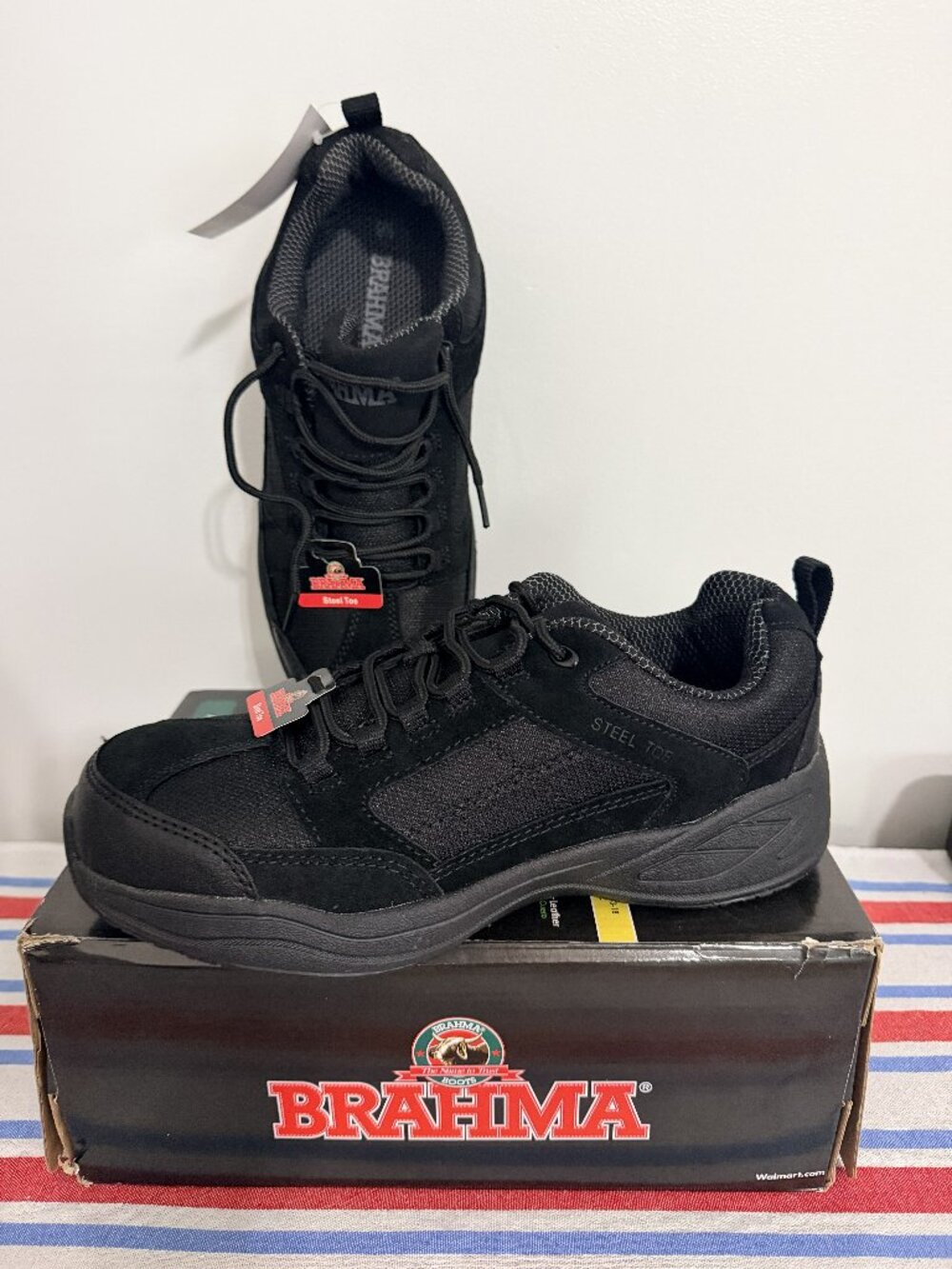 Brahma Steel Toe Work Sneakers Black Men’s 9.5 NWT